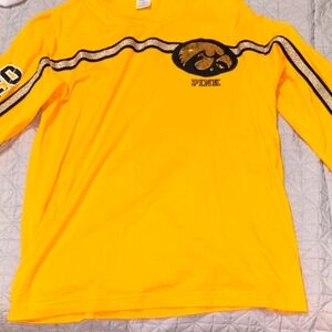 PINK Victoria's Secret Yellow Long Sleeve Tee